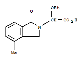 -alpha--乙氧基-1,3-二氢-4-甲基-1-氧代-2H-异吲哚-2-乙酸结构式_854762-50-8结构式