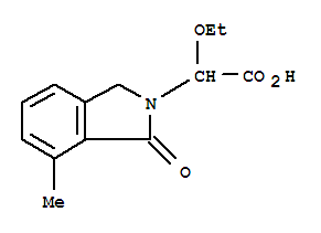 alpha--乙氧基-1,3-二氢-7-甲基-1-氧代-2H-异吲哚-2-乙酸结构式_854762-60-0结构式