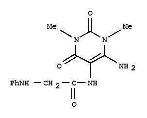 (5CI)-6-氨基-5-(2-苯胺乙酰氨基)-1,3-二甲基-尿嘧啶结构式_857474-92-1结构式