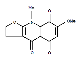 7-甲氧基-9-甲基-呋喃并[2,3-b]喹啉-4,5,8(9h)-三酮结构式_859304-28-2结构式