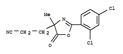  2-(2,4-二氯苯基)-4,5-二氢-4-甲基-5-氧代-4-噁唑丙腈结构式_86435-53-2结构式