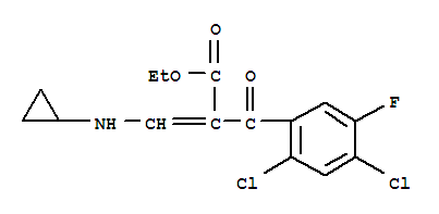 (Z)-3-环丙基氨基-2-(2,4-二氯-5-氟-苯甲酰基)-丙烯酸 乙酯结构式_86483-53-6结构式