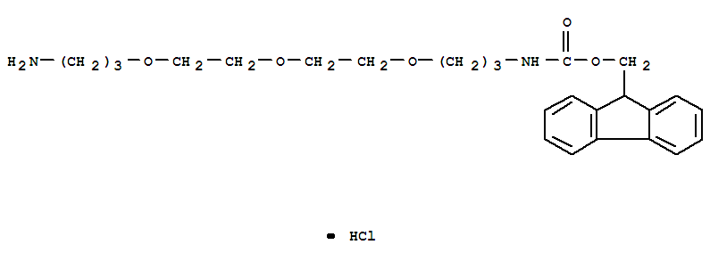 FMOC-1-氨基-4,7,10-三氮杂-13-十三胺盐酸盐结构式_868599-75-1结构式
