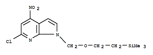6-氯-4-硝基-1-[[2-(三甲基甲硅烷基)乙氧基]甲基]-1H-吡咯并[2,3-b]吡啶结构式_869335-22-8结构式
