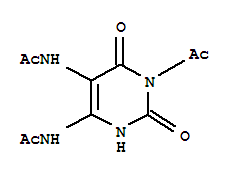 (5CI)-5,6-二乙酰氨基-3-乙酰基-尿嘧啶结构式_873376-13-7结构式