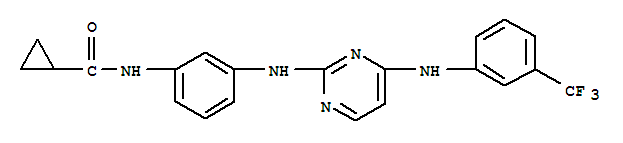 N-{3-[(4-{[3-(trifluoromethyl)phenyl]amino}-2-pyrimidinyl)amino]phenyl}cyclopropanecarboxamide Structure,879127-16-9Structure