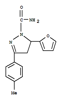 5-(呋喃-2-基)-3-P-甲苯基-4,5-二氢-1H-吡唑-1-羧胺结构式_885269-83-0结构式