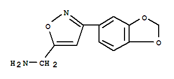 C-(3-苯并[1,3]二氧代l-5-基-异噁唑-5-基)-甲胺结构式_885273-58-5结构式
