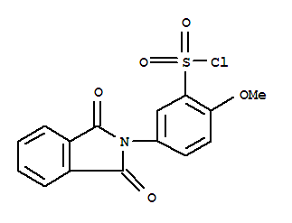 5-(1,3-二氧代-1,3-二氢-异吲哚-2-基)-2-甲氧基-苯磺酰氯结构式_885279-82-3结构式