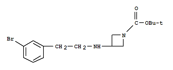 1-Boc-3-[2-(3-溴苯基)-乙基氨基]-氮杂丁烷结构式_887579-86-4结构式