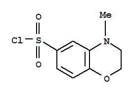 4-甲基-3,4-二氢-2H-苯并[b][1,4]噁嗪-6-磺酰氯结构式_892948-94-6结构式