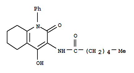 n-(1,2,5,6,7,8-六氢-4-羟基-2-氧代-1-苯基-3-喹啉)-己酰胺结构式_893601-94-0结构式