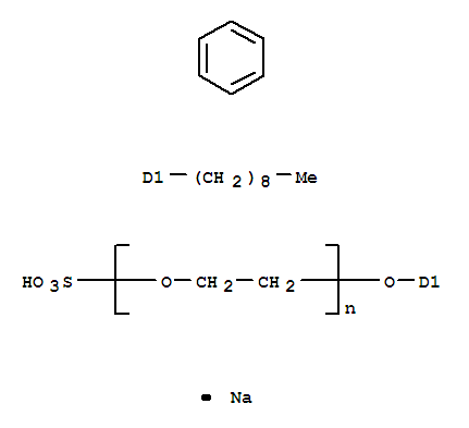 Sulfated poe nonylphenol sodium salt Structure