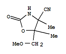 (7ci)-5-(甲氧基甲基)-4,5-二甲基-2-氧代-4-噁唑啉甲腈结构式_90434-75-6结构式