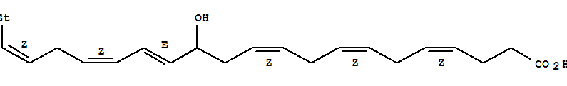 (3Z,6E,8E,12Z,15Z,18Z)-3,6,8,12,15,18-二十二碳六烯-10-醇结构式_90780-53-3结构式