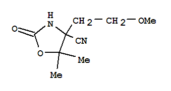 (7ci)-4-(2-甲氧基乙基)-5,5-二甲基-2-氧代-4-噁唑啉甲腈结构式_91054-93-2结构式