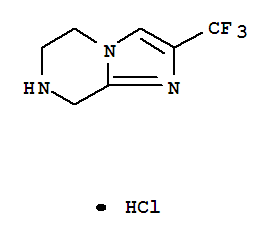 2-(三氟甲基)-5,6,7,8-四氢咪唑[1,2-a]吡嗪盐酸盐结构式_911064-58-9结构式
