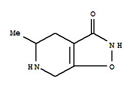 (9ci)-4,5,6,7-四氢-5-甲基-异噁唑并[5,4-c]吡啶-3(2H)-酮结构式_91305-31-6结构式