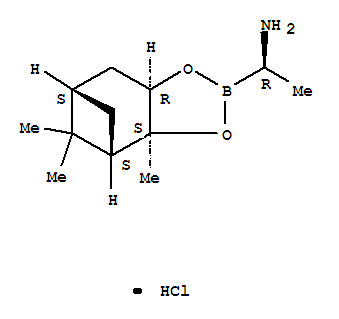 (alphaR,3aS,4S,6S,7aR)-六氢-alpha,3a,8,8-四甲基-4,6-甲桥-1,3,2-苯并二氧硼烷-2-甲胺盐酸盐 (1:1)结构式_919103-31-4结构式