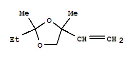 (6ci)-2-乙基-2,4-二甲基-4-乙烯基-1,3-二氧戊环结构式_99182-78-2结构式
