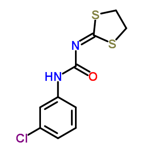 n-(3-氯苯基)-n-1,3-二硫醇an-2-基-脲结构式_10191-80-7结构式