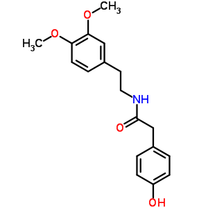 n-[2-(3,4-二甲氧基苯基)乙基]-4-羟基-苯乙酰胺结构式_10214-84-3结构式