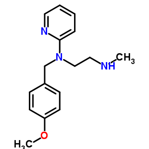 N-(4-甲氧基苄基)-N’-甲基-N-2-吡啶基-1,2-乙二胺结构式_104499-47-0结构式