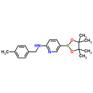 N-[(4-甲基苯基)甲基]-5-(4,4,5,5-四甲基-1,3,2-二氧硼烷)-2-氨基吡啶结构式_1073354-32-1结构式