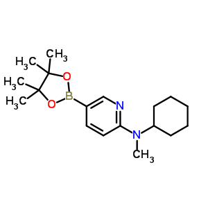 N-环己基-N-甲基-5-(4,4,5,5-四甲基-1,3,2-二氧硼烷)-2-氨基吡啶结构式_1073354-73-0结构式