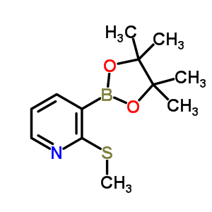2-甲基硫代-3-(4,4,5,5-四甲基-1,3,2-二氧硼烷)-吡啶结构式_1073354-78-5结构式