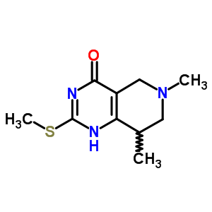 5,6,7,8-四氢-6,8-二甲基-2-(甲基硫代)-吡啶并[4,3-d]嘧啶-4(3H)-酮结构式_1081-10-3结构式