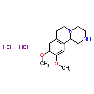 9,10-二甲氧基-2,3,4,6,7,11b-六氢-1H-吡嗪o[2,1-a]异喹啉双盐酸盐结构式_109473-56-5结构式