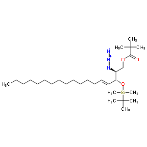 (2S,3R,4E)-2-叠氮基-3-(叔-丁基二甲基硅烷基)-1-特戊酰-赤式-鞘氨醇结构式_114275-42-2结构式