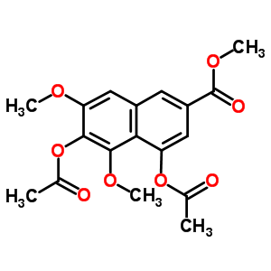 4,6-双(乙酰基氧基)-5,7-二甲氧基-2-萘羧酸甲酯结构式_115061-33-1结构式