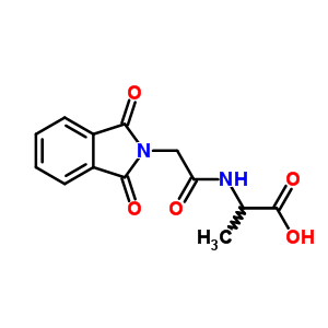 2-[[2-(1,3-二氧代异吲哚-2-基)乙酰基]氨基]丙酸结构式_1154-45-6结构式