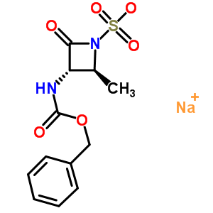 氨曲南中间体钠(2S,3S)-3-(苄氧羰基氨基)-2-甲基-4-氧代-氮杂环丁烷-1-磺酸盐结构式_115887-91-7结构式