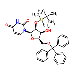 2’-O-(叔-丁基二甲基硅烷基)-5’-O-三苯甲基尿苷结构式_117136-35-3结构式