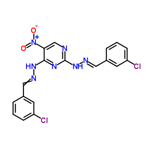 N,N-双[(3-氯苯基)亚甲基氨基]-5-硝基-嘧啶-2,4-二胺结构式_1175-43-5结构式
