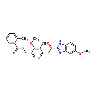 o-甲苯甲酰-5-羟基奥美拉唑结构式_120003-79-4结构式