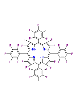 2,3,7,8,12,13,17,18-八氟-5,10,15,20-四联(五氟苯基)-21H,23H-卟吩结构式_121399-88-0结构式