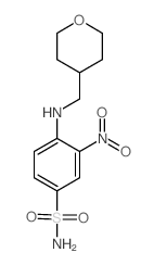 3-硝基-4-[[(四氢-2H-吡喃-4-基)甲基]氨基]苯磺酰胺结构式_1228779-96-1结构式