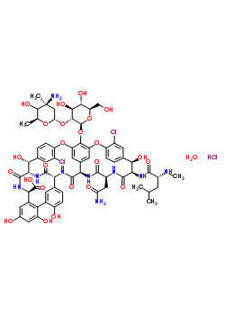 水合盐酸万古霉素结构式_123409-00-7结构式
