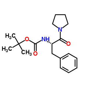 (S)-[2-氧代-1-苯基甲基-2-(1-吡咯烷)乙基]-氨基甲酸-1,1-二甲基乙酯结构式_125139-05-1结构式