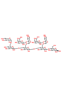 己糖吡喃糖苷-(1->2)吡喃戊糖基-(1->6)-[己糖吡喃糖苷-(1->2)吡喃戊糖基-(1->6)-[吡喃戊糖基-(1->6)己糖吡喃糖苷-(1->4)]己糖吡喃糖苷-(1->4)]己糖吡喃糖苷-(1->4)吡喃己糖结构式_129865-06-1结构式