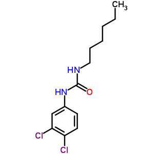N-(3,4-二氯苯基)-N-己基-脲结构式_13041-39-9结构式