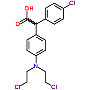 2-[4-[双(2-氯乙基)氨基]苯基]-2-(4-氯苯基)乙酸结构式_13196-61-7结构式