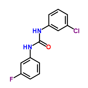 N-(3-氯苯基)-N-(3-氟苯基)-脲结构式_13208-30-5结构式