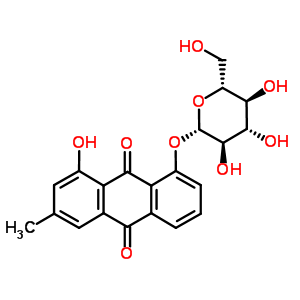 8-O-葡糖苷大黄酚结构式_13241-28-6结构式