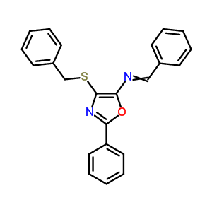 N-(4-苄基磺酰基-2-苯基-1,3-噁唑-5-基)-1-苯基-甲胺结构式_13243-43-1结构式