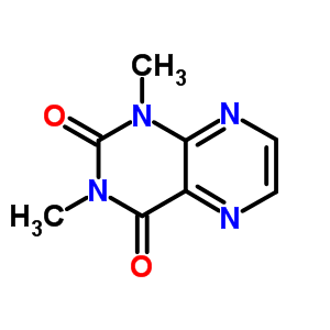 1,3-二甲基-2,4-二氧四氢蝶啶结构式_13401-18-8结构式
